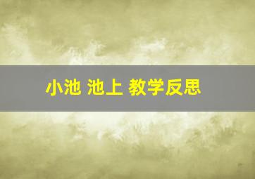 小池 池上 教学反思